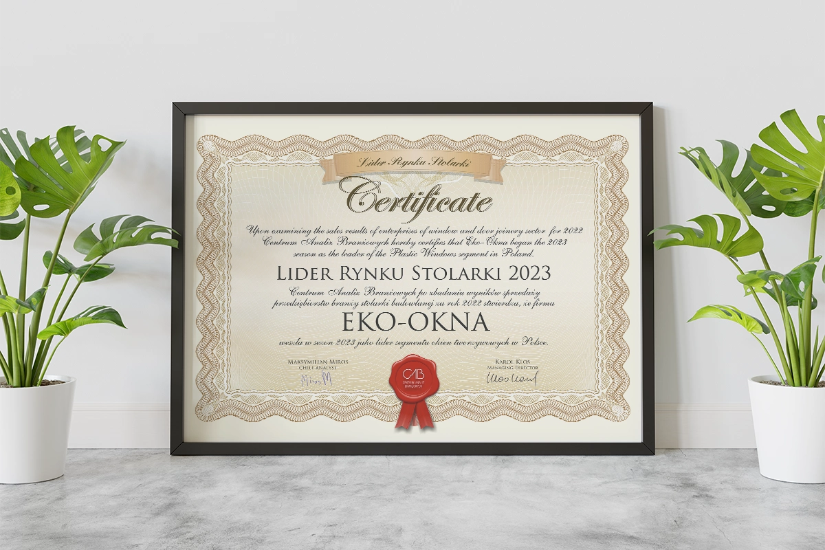 Eko-Okna S.A. con il titolo di Leader del mercato dei serramenti 2023