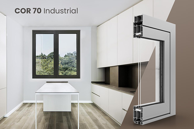 Finestre e porte COR 70 Industrial per gli amanti dell'alluminio ispirato all'acciaio