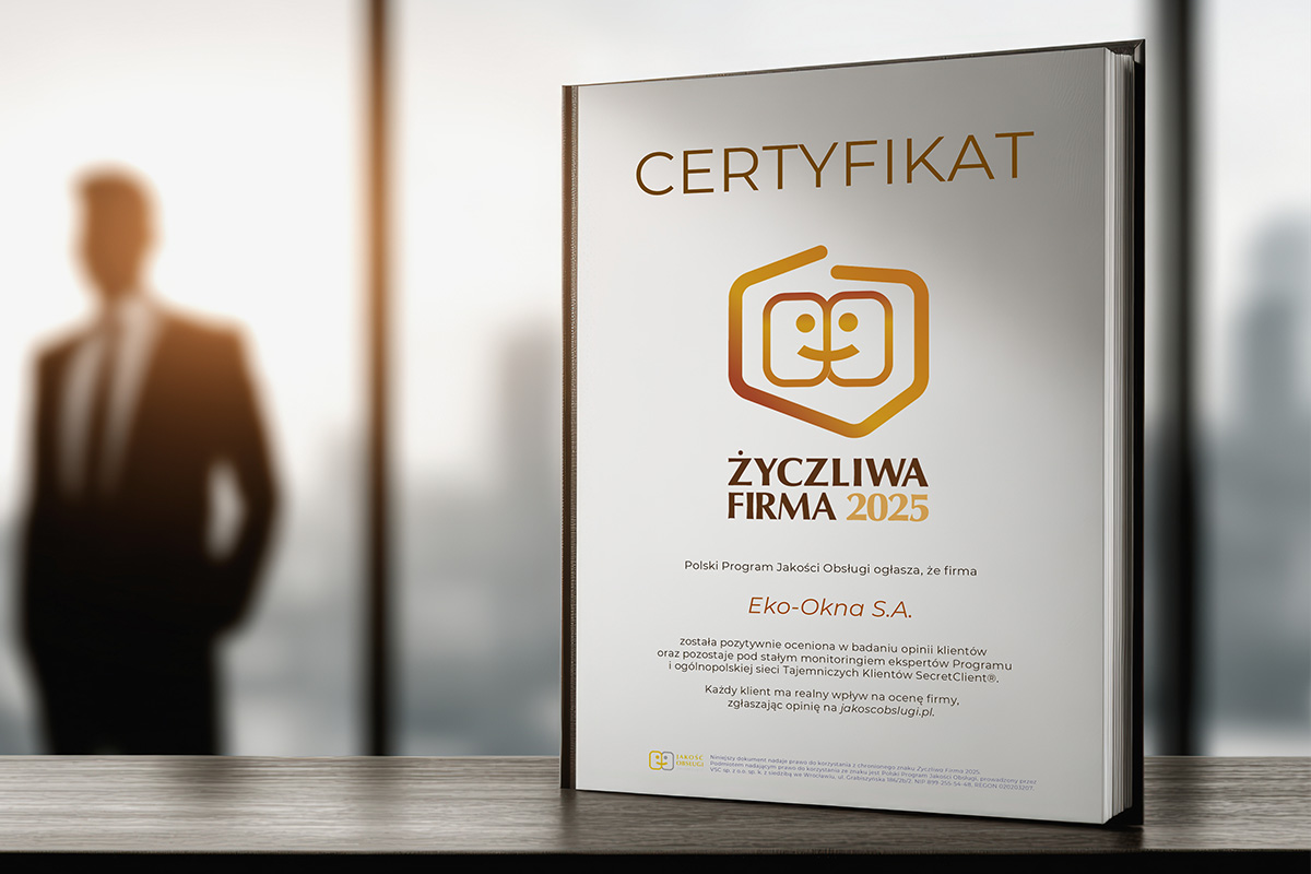 Eko-Okna S.A. premiata con il certificato „Azienda Amichevole 2025”